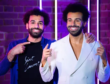 Mo Salah wax figure at Madame Tussauds London